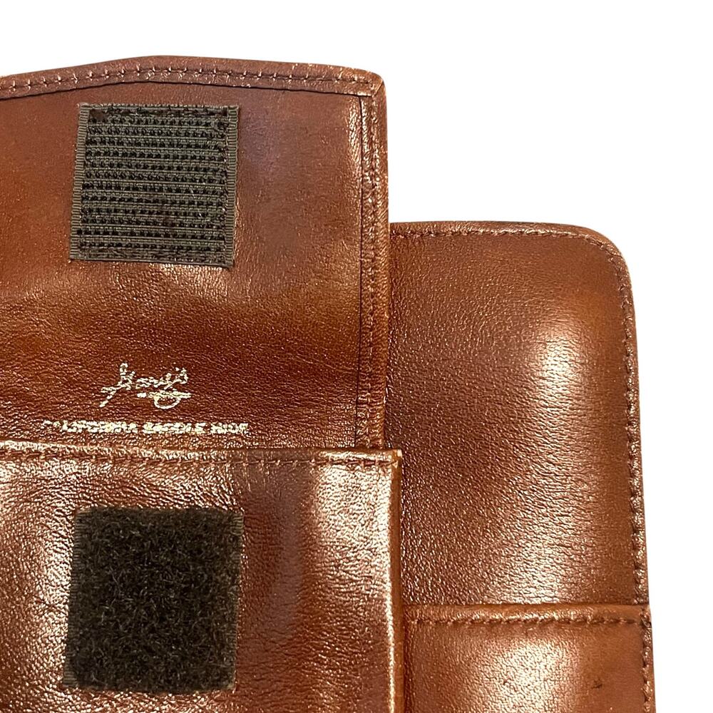 Vintage Gary's Of California Brown Leather Clutch Envelope Bag Wallet - Picture 16 of 16